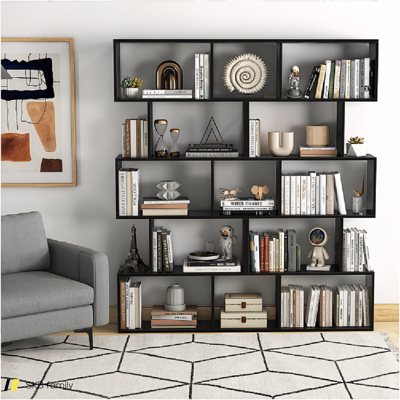 5-Tier Bookshelf With Anti-Toppling Device For Living Room Home Office 240515-230803