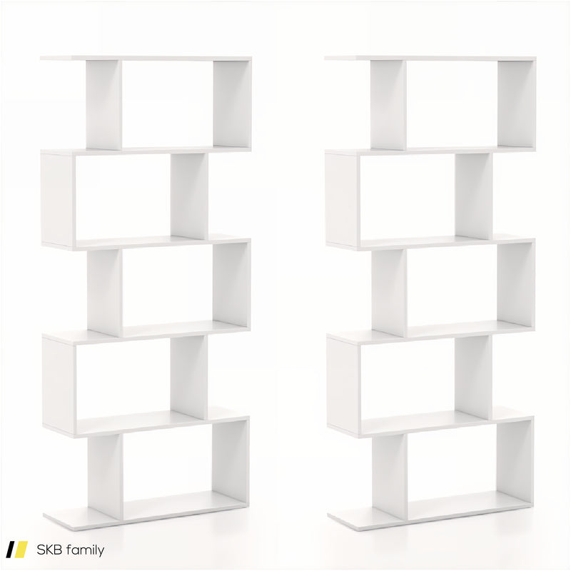 5-Tier Bookshelf With Anti-Toppling Device For Living Room Home Office 240515-230803