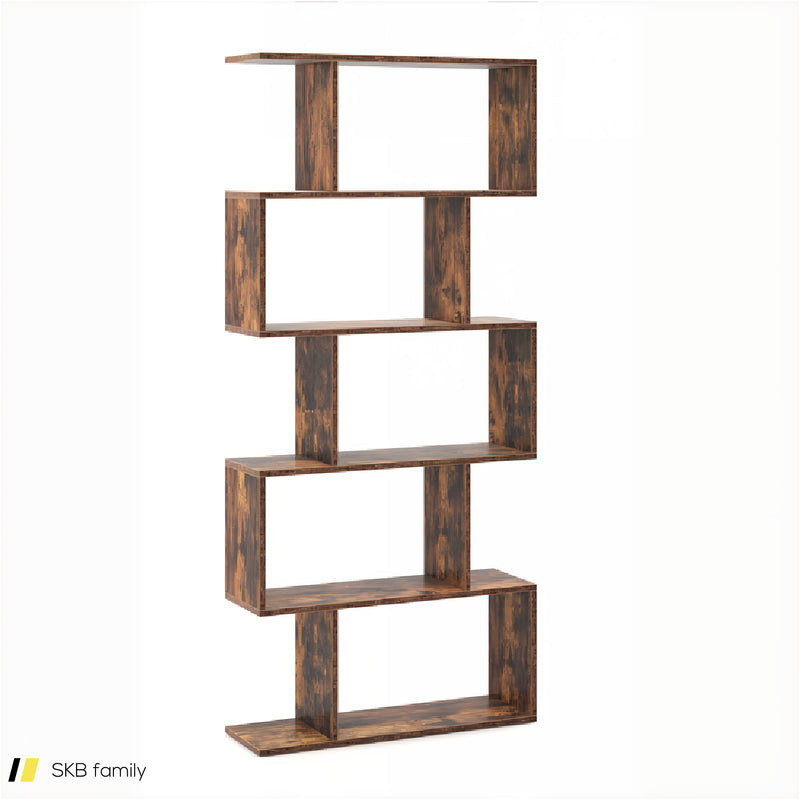 5-Tier Bookshelf With Anti-Toppling Device For Living Room Home Office 240515-230803