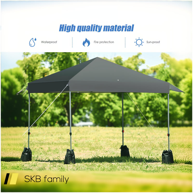 8 X 8 Feet Outdoor Pop-Up Canopy Tent With Portable Roller Bag And Sand Bags 240515-230804