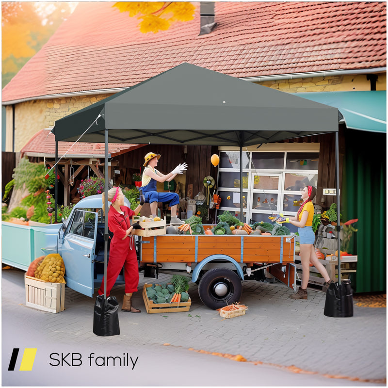 8 X 8 Feet Outdoor Pop-Up Canopy Tent With Portable Roller Bag And Sand Bags 240515-230804