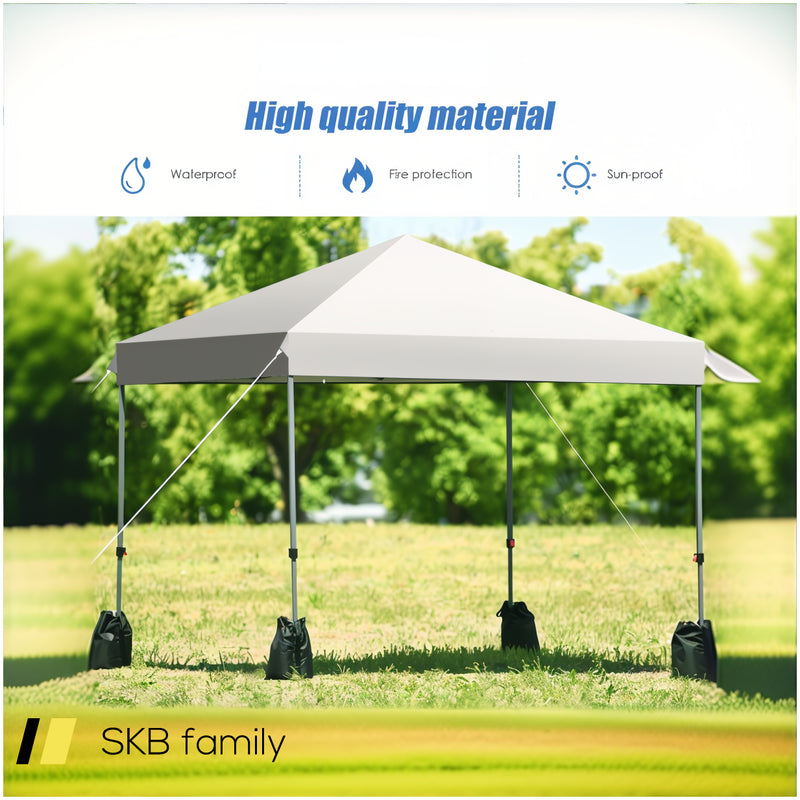 8 X 8 Feet Outdoor Pop-Up Canopy Tent With Portable Roller Bag And Sand Bags 240515-230804