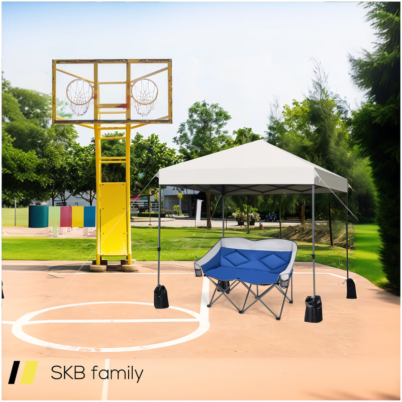 8 X 8 Feet Outdoor Pop-Up Canopy Tent With Portable Roller Bag And Sand Bags 240515-230804