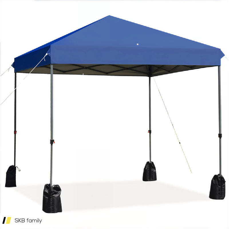 8 X 8 Feet Outdoor Pop-Up Canopy Tent With Portable Roller Bag And Sand Bags 240515-230804