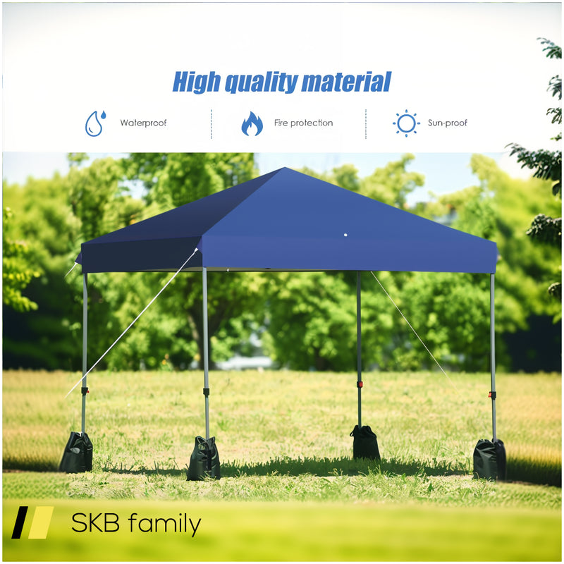 8 X 8 Feet Outdoor Pop-Up Canopy Tent With Portable Roller Bag And Sand Bags 240515-230804