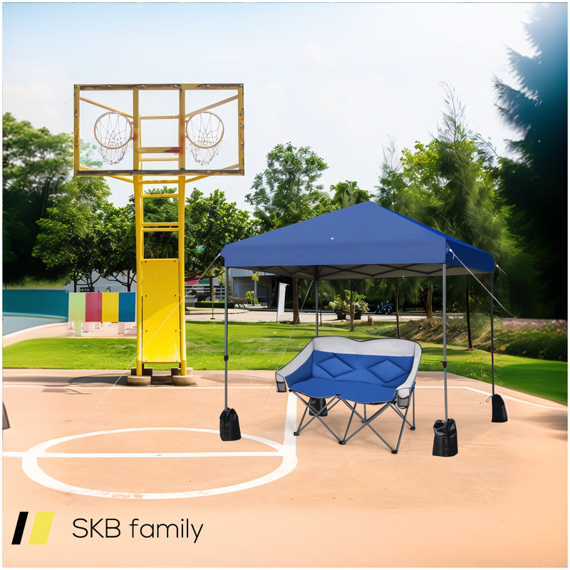 8 X 8 Feet Outdoor Pop-Up Canopy Tent With Portable Roller Bag And Sand Bags 240515-230804