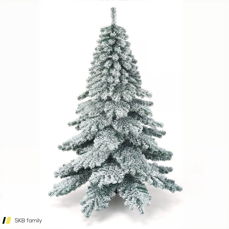 6 Feet Snow Flocked Artificial Pvc Christmas Tree 240515-230809