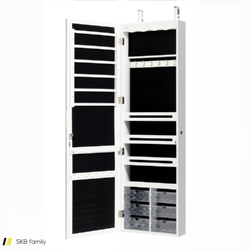 Door Hanging Mirror Jewelry Armoire With Full Length Mirror And 6 Drawers 240615-230810