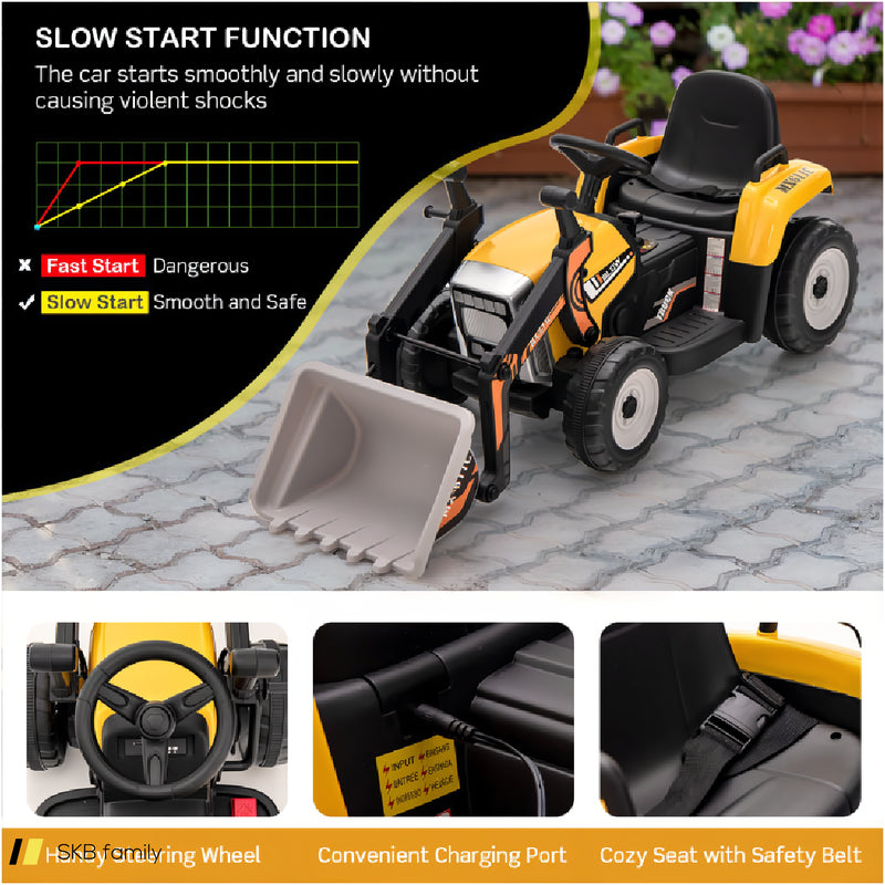 12v Battery Powered Kids Ride On Excavator With Adjustable Arm And Bucket 240515-230812