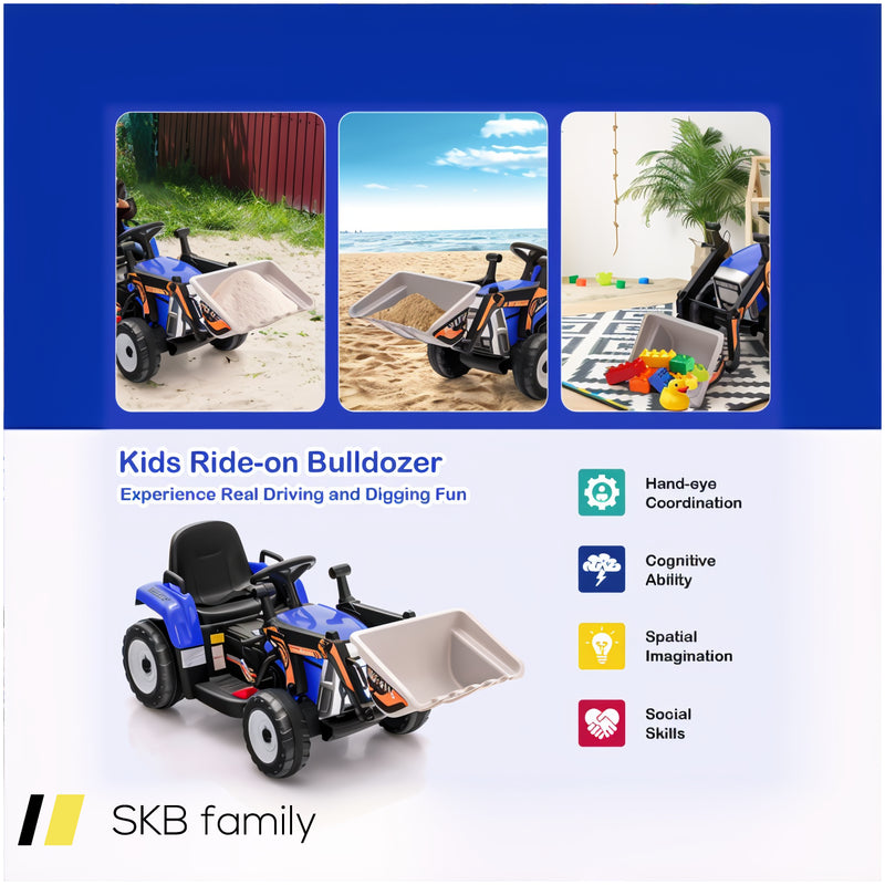 12v Battery Powered Kids Ride On Excavator With Adjustable Arm And Bucket 240515-230812