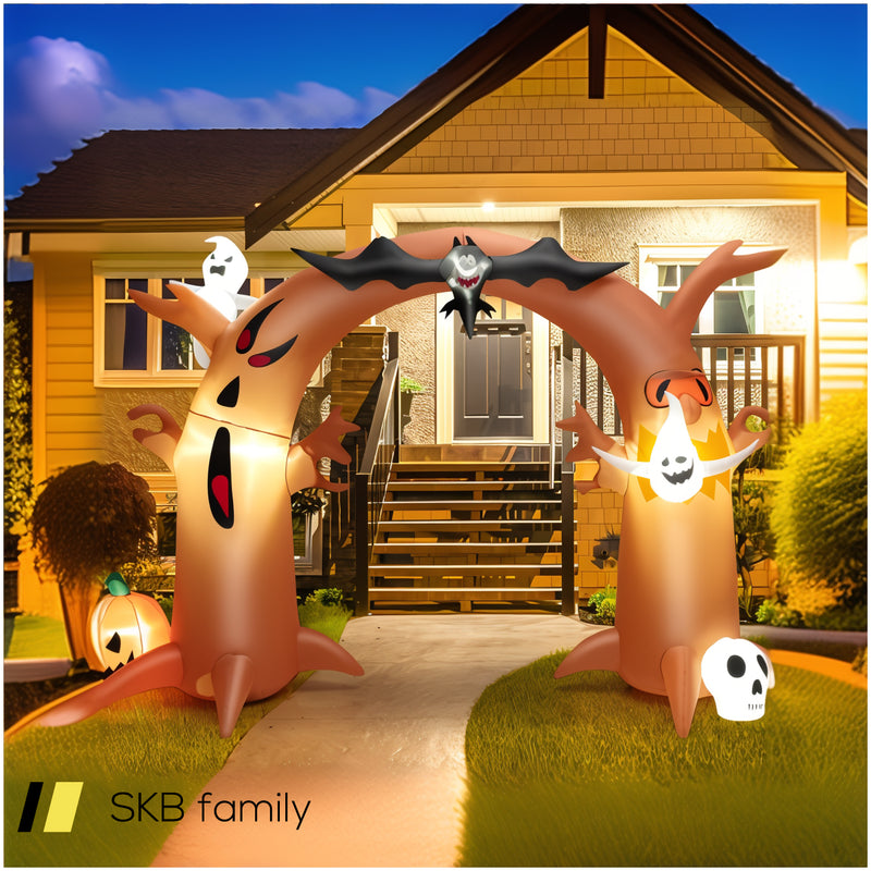 8 Feet Tall Halloween Inflatable Dead Tree Archway Decor With Bat Ghosts And Led Lights 240515-230814