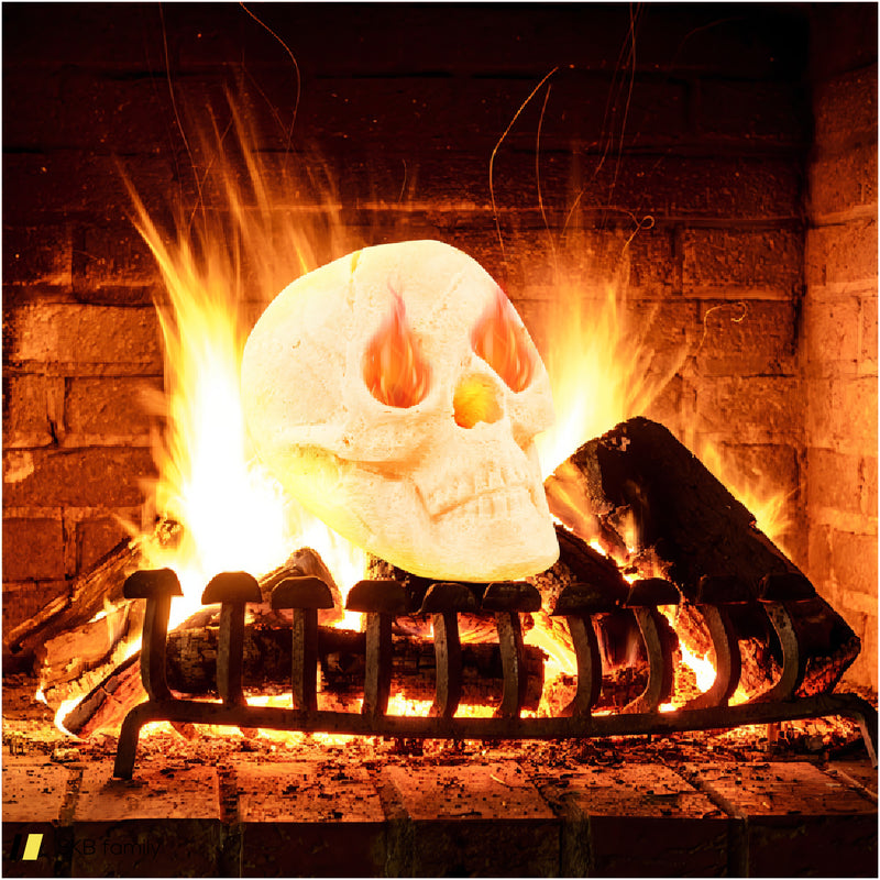 Halloween Fire Pit Skull Halloween Decoration 240515-230818