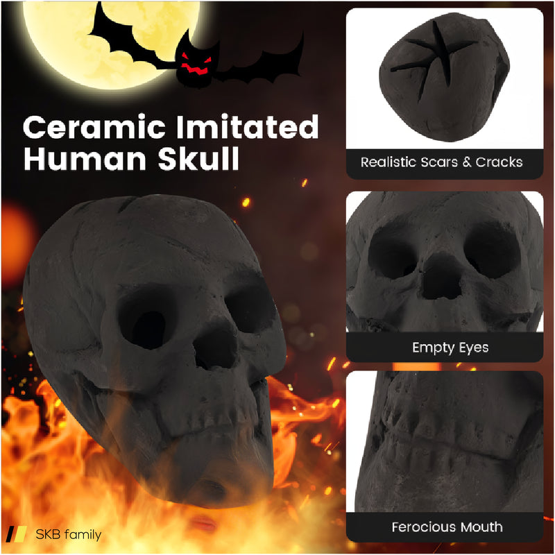 Halloween Fire Pit Skull Halloween Decoration 240515-230818