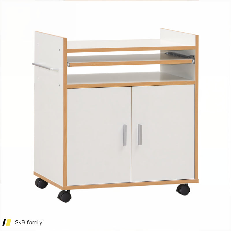 Kitchen Island On Wheels With Removable Shelf And Towel Rack 240515-230836