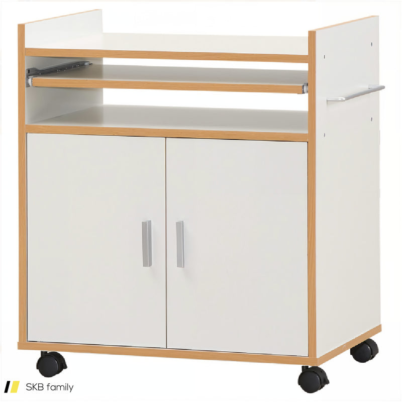 Kitchen Island On Wheels With Removable Shelf And Towel Rack 240515-230836