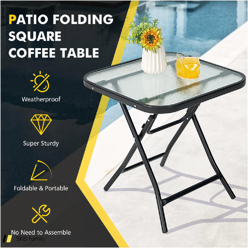 18 Inch Square Patio Bistro Table With Rustproof Frame 240515-230837