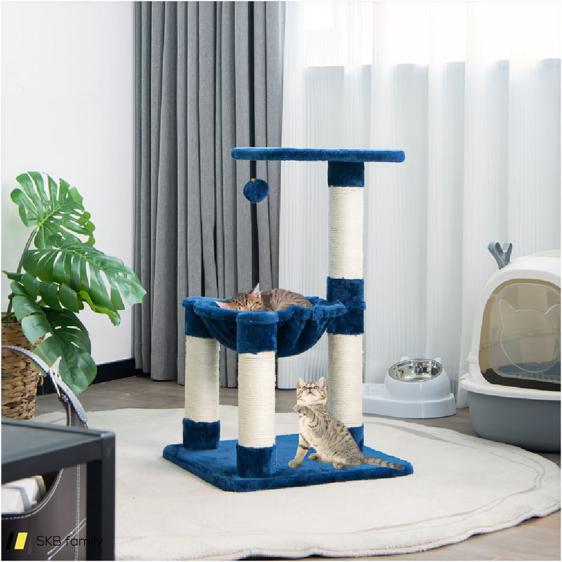 Multi-Level Cat Tree With Scratching Posts And Cat Hammock 240515-230845