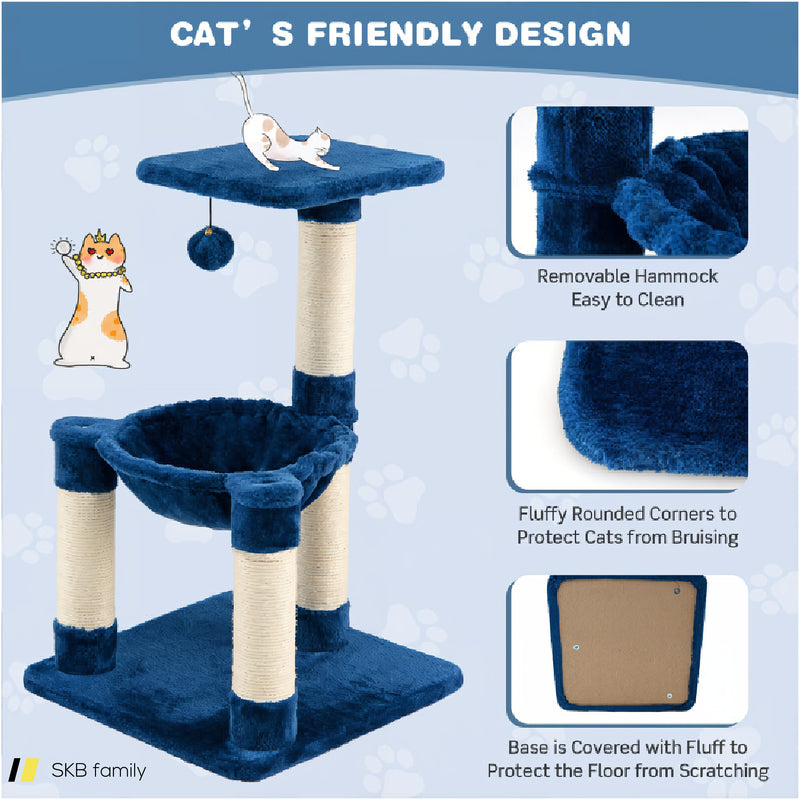 Multi-Level Cat Tree With Scratching Posts And Cat Hammock 240515-230845