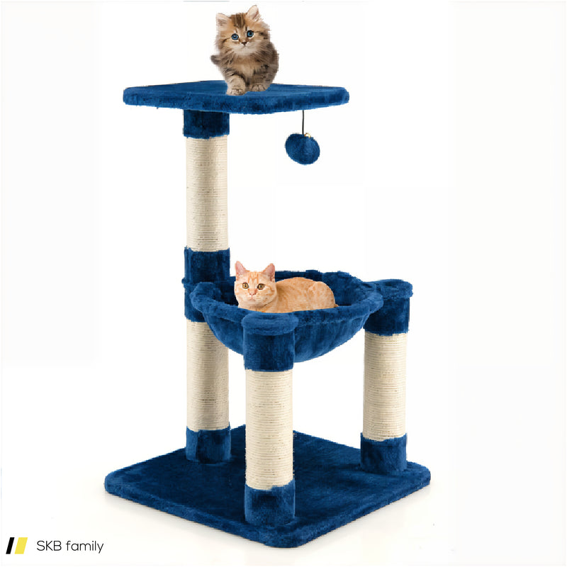 Multi-Level Cat Tree With Scratching Posts And Cat Hammock 240515-230845