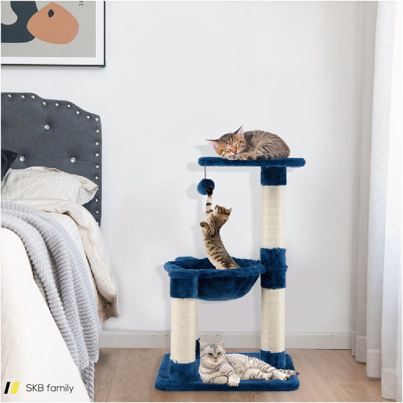 Multi-Level Cat Tree With Scratching Posts And Cat Hammock 240515-230845