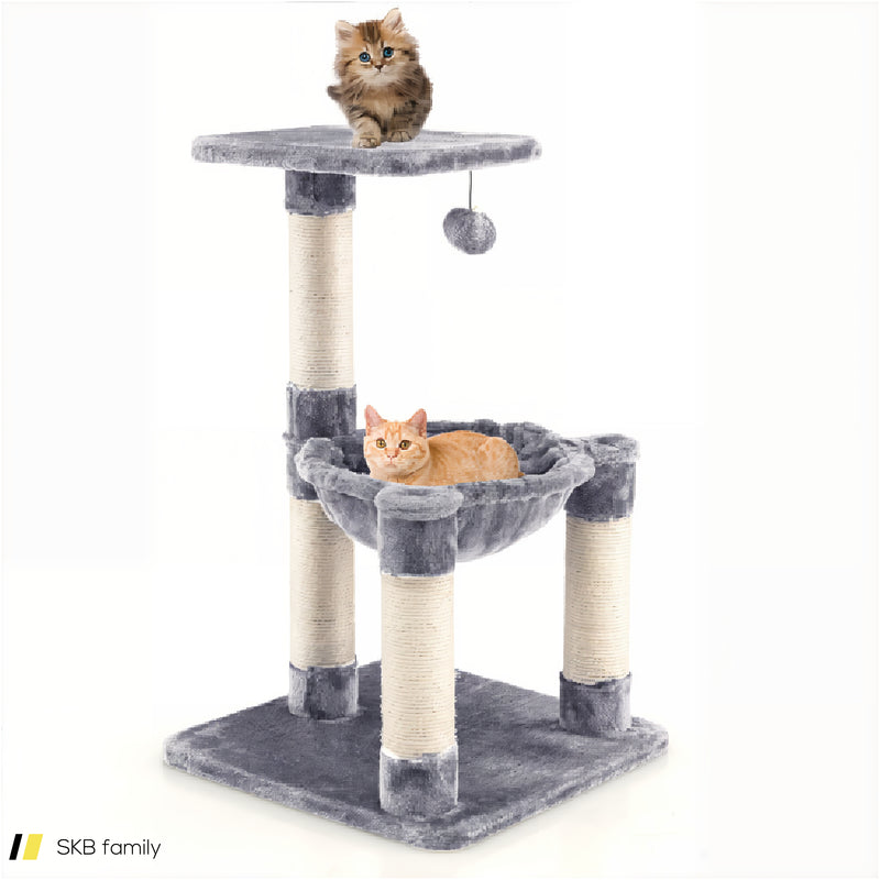 Multi-Level Cat Tree With Scratching Posts And Cat Hammock 240515-230845