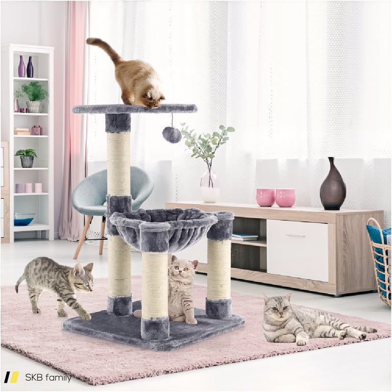 Multi-Level Cat Tree With Scratching Posts And Cat Hammock 240515-230845