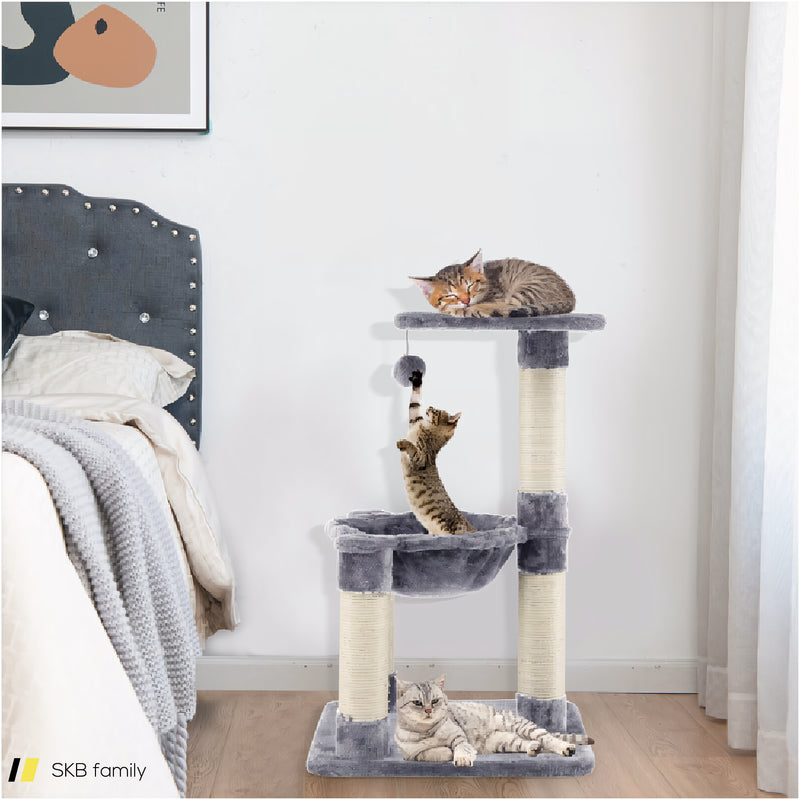 Multi-Level Cat Tree With Scratching Posts And Cat Hammock 240515-230845