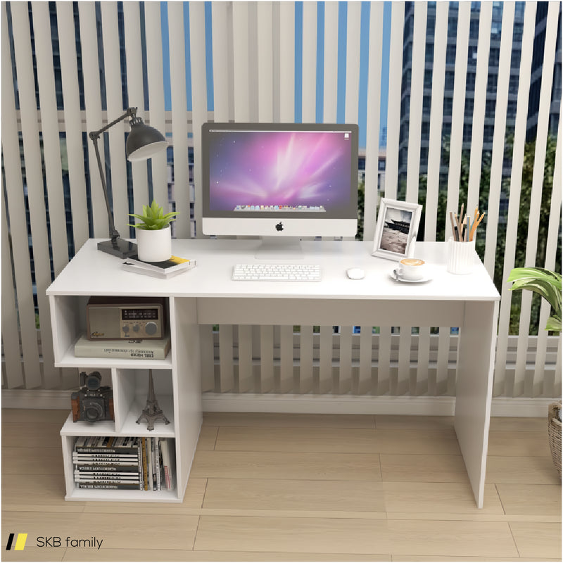 Modern Computer Desk With 3 Tier Storage Shelves For Home Office 240515-230846