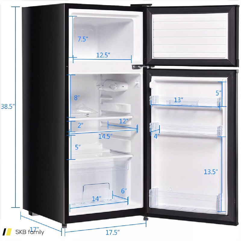 2 Doors Cold-Rolled Sheet Compact Refrigerator 240515-230849