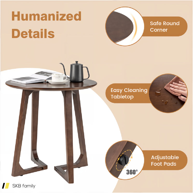 24 Inch Round End Table With Adjustable Foot Pads 240615-230855