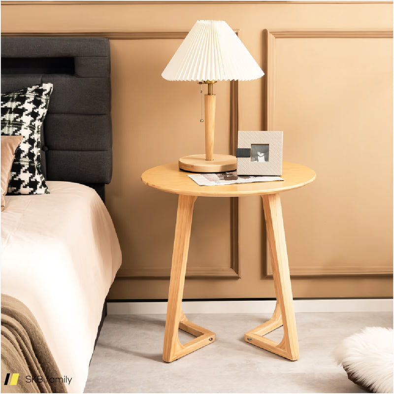 24 Inch Round End Table With Adjustable Foot Pads 240615-230855