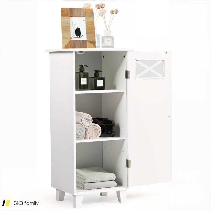 Bathroom Cabinet Free Standing Storage Side Table Organizer 240615-230860