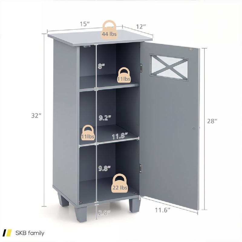 Bathroom Cabinet Free Standing Storage Side Table Organizer 240615-230860