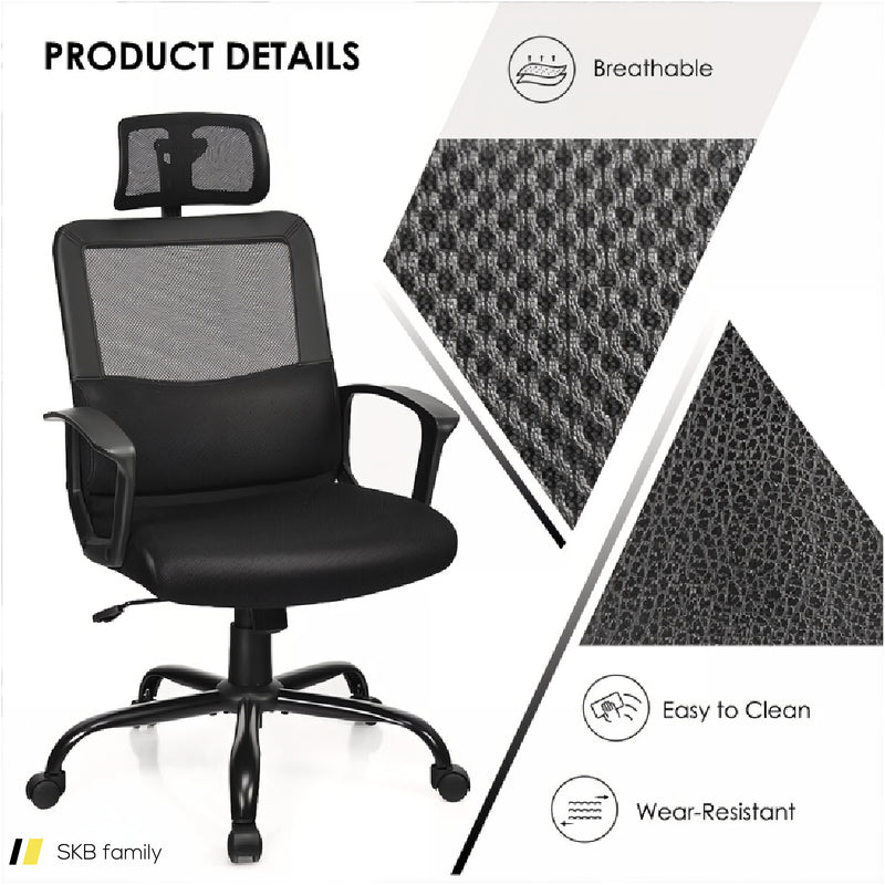 Mesh Office Chair High Back Ergonomic Swivel Chair 240615-230864