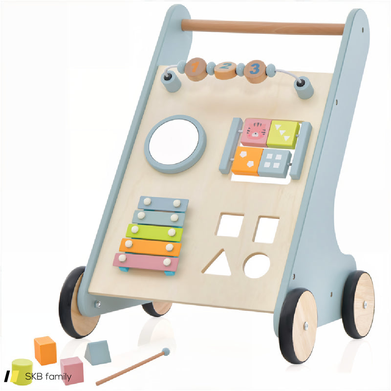 Wooden Baby Walker Toddler Push Walker With Xylophone And Flip Blocks 240615-230877