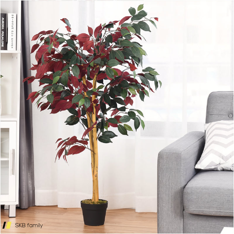 4 Feet Tall Artificial Ficus Tree With Nursery Pot 240615-230888