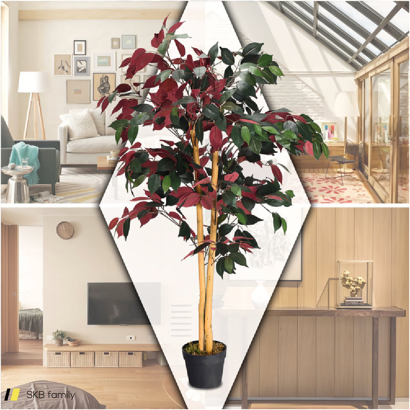 4 Feet Tall Artificial Ficus Tree With Nursery Pot 240615-230888