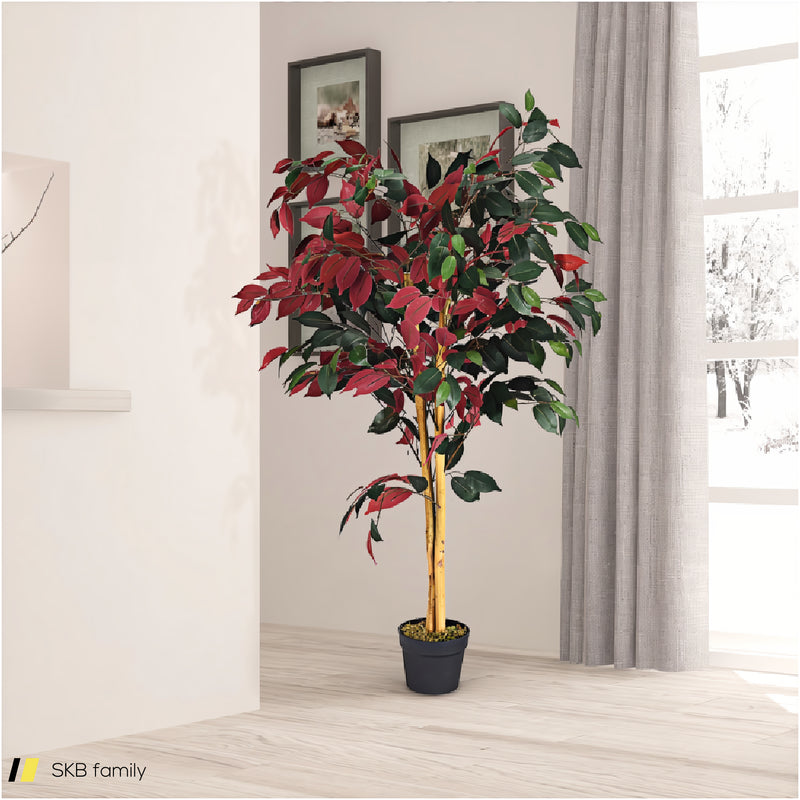 4 Feet Tall Artificial Ficus Tree With Nursery Pot 240615-230888