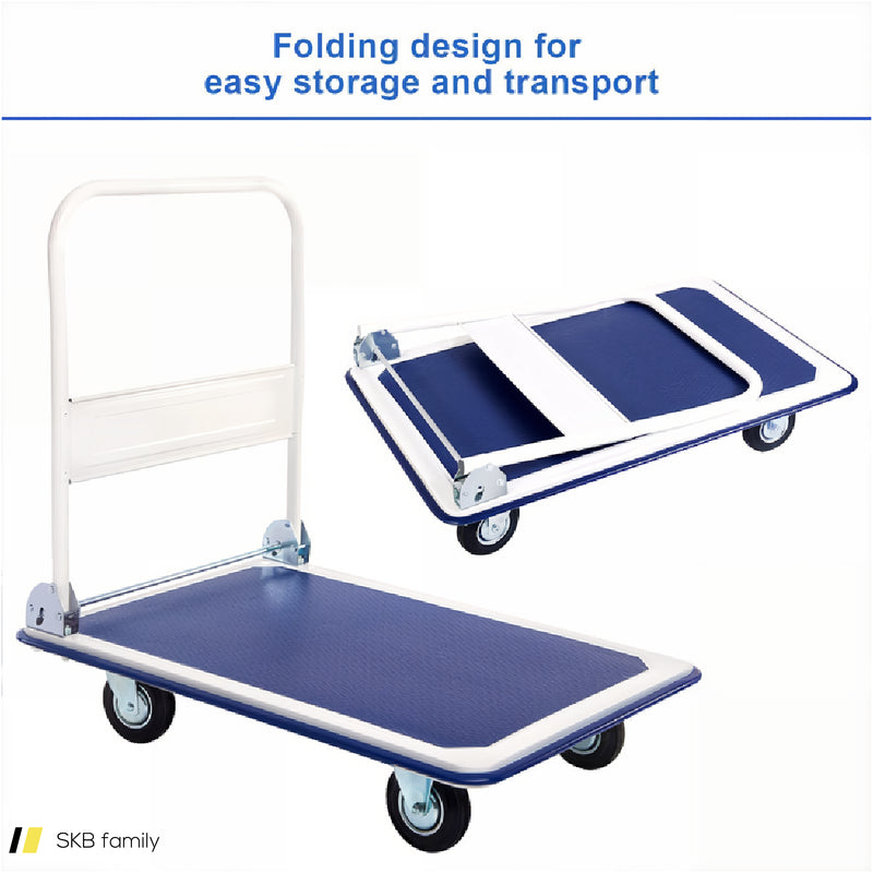 660 Pounds Folding Platform Cart Dolly Hand Truck 240615-230889