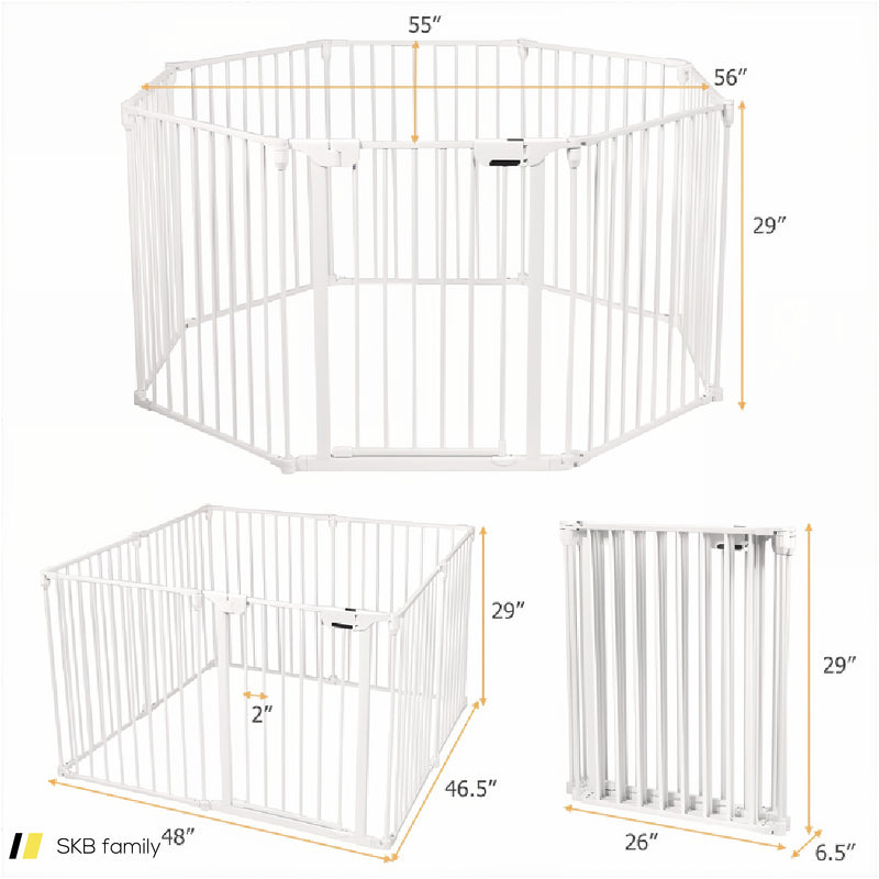 Adjustable Panel Baby Safe Metal Gate Play Yard 240615-230891