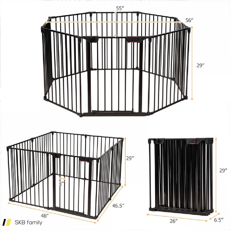 Adjustable Panel Baby Safe Metal Gate Play Yard 240615-230891