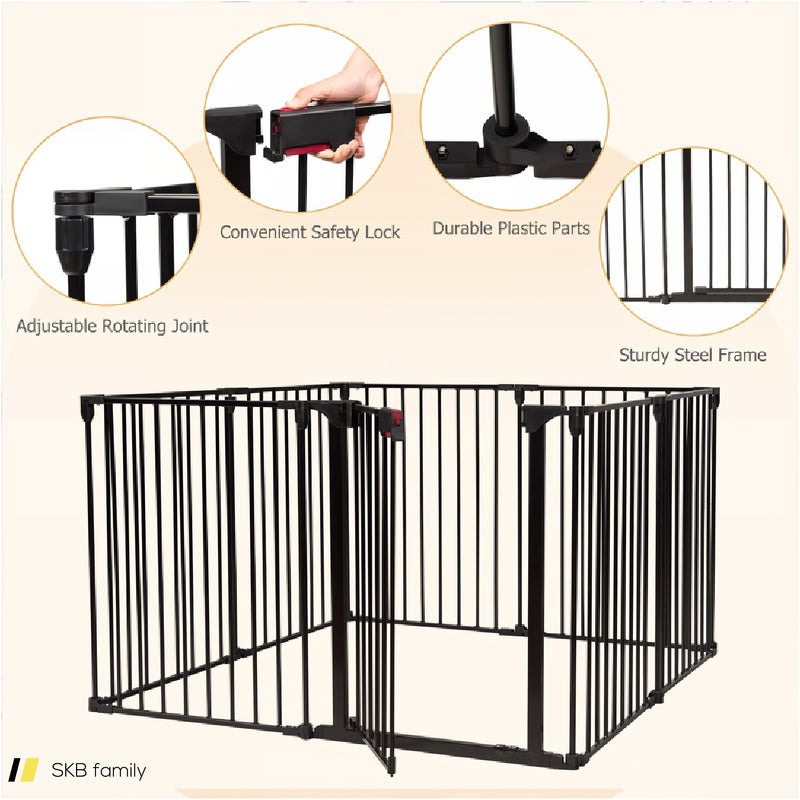 Adjustable Panel Baby Safe Metal Gate Play Yard 240615-230891