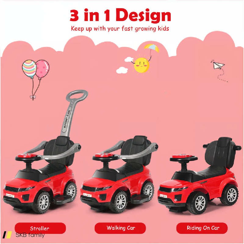 3 In 1 Ride On Push Car Toddler Stroller Sliding Car With Music 240615-230892