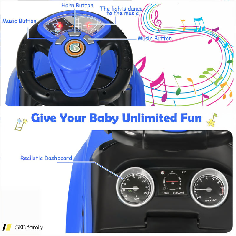 3 In 1 Ride On Push Car Toddler Stroller Sliding Car With Music 240615-230892