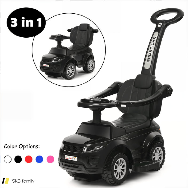 3 In 1 Ride On Push Car Toddler Stroller Sliding Car With Music 240615-230892