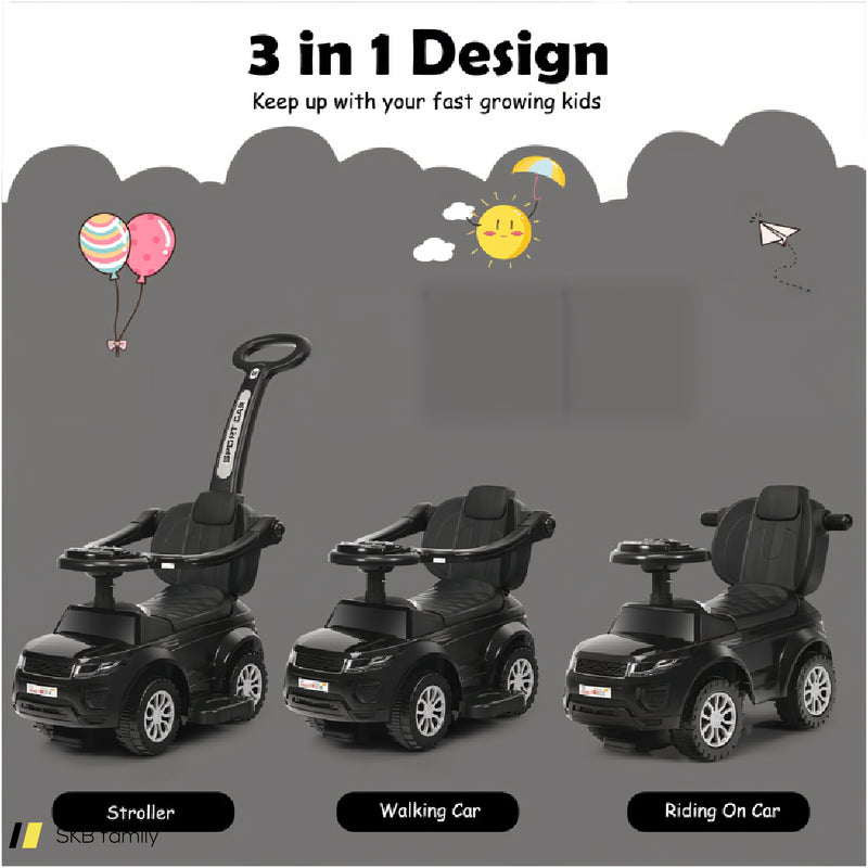 3 In 1 Ride On Push Car Toddler Stroller Sliding Car With Music 240615-230892