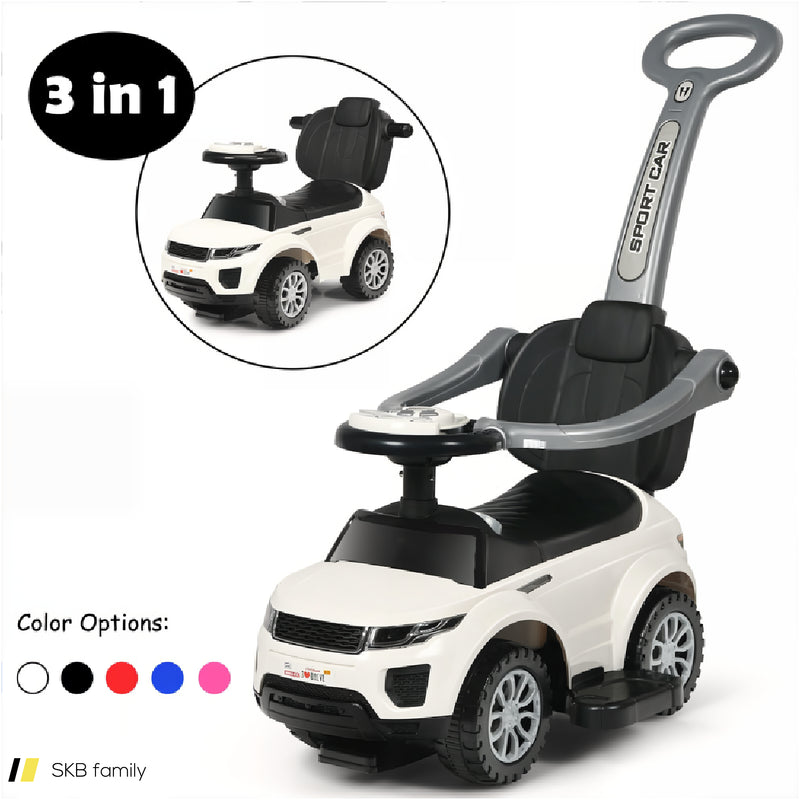 3 In 1 Ride On Push Car Toddler Stroller Sliding Car With Music 240615-230892