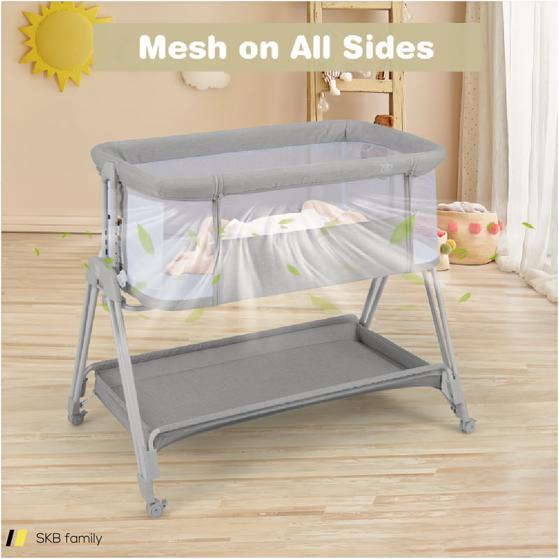 Portable Bedside Sleeper For Baby With 7 Adjustable Heights 240615-230894