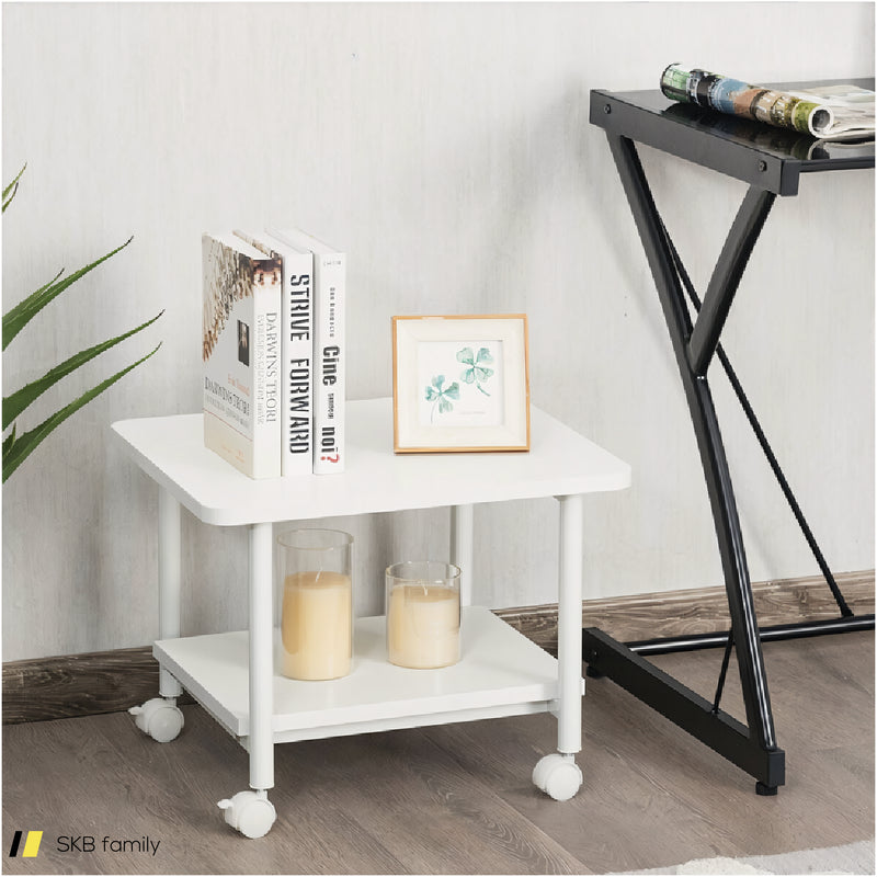 Under Desk Printer Stand With 4 Wheels And Locking Mechanism 240615-230898