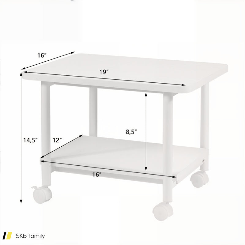 Under Desk Printer Stand With 4 Wheels And Locking Mechanism 240615-230898